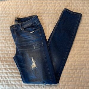 Bluenotes Skinny Blue Jeans with Distressed Style